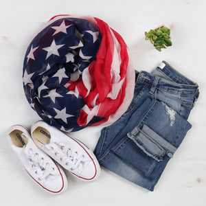 American Flag Infinity Scarf