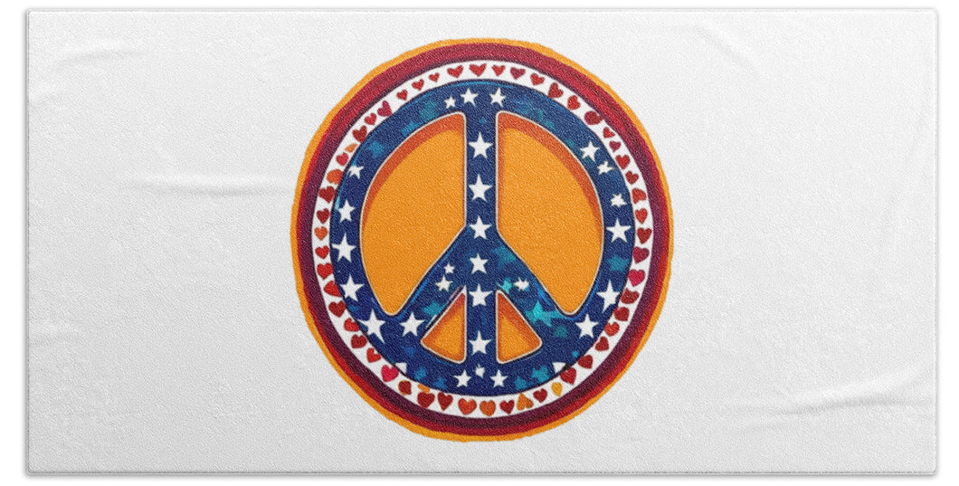 MAKE PEACE GREAT AGAIN - Patriotic Peace - Bath Towel