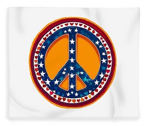 MAKE PEACE GREAT AGAIN - Patriotic Peace - Blanket