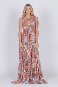 Sunset Gold Sleeveless Maxi - visitors