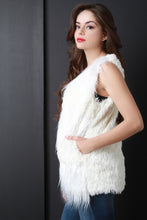 Double Texture Faux Fur Vest - visitors