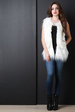 Double Texture Faux Fur Vest - visitors