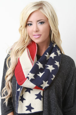 Old Glory Braid Stitch Scarf - visitors