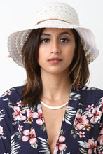 Crochet Eyelet Cloche Sun Hat - visitors