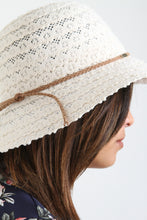 Crochet Eyelet Cloche Sun Hat - visitors