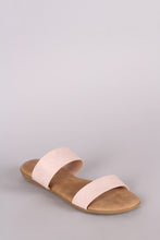 Bamboo Burnished Double Band Slide Sandal - visitors