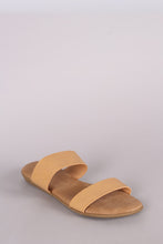 Bamboo Burnished Double Band Slide Sandal - visitors